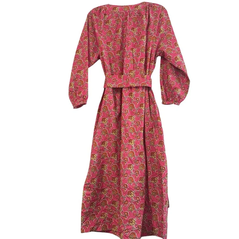 J. Crew Collection Tie-Waist Cotton‎ Poplin Dress in Ratti® Size M